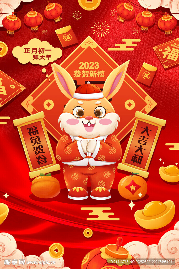 萌兔贺岁迎新春