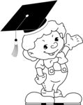 卡通毕业小孩形象