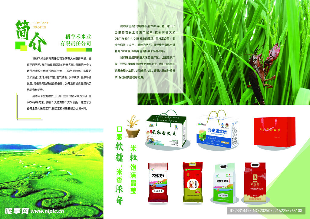 绿色农产品画册折页
