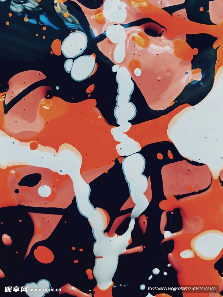 抽象艺术色彩泼墨画作