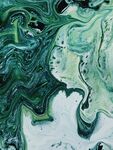 绿白交融流体艺术纹理