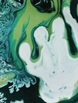 抽象手形艺术流体画效果