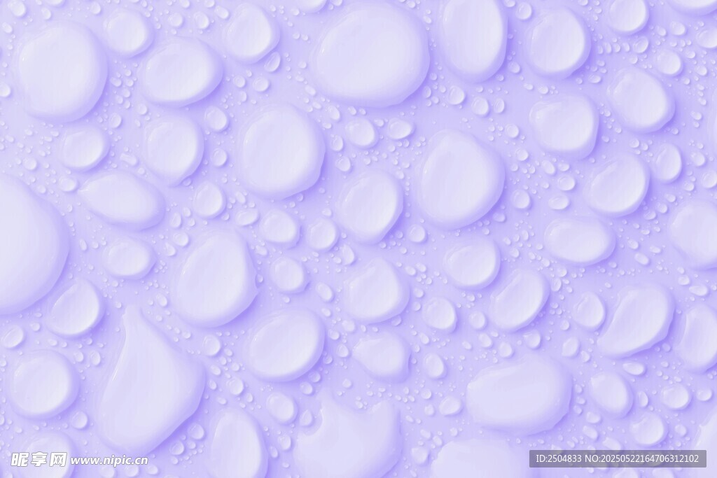 淡紫色水滴背景纹理图