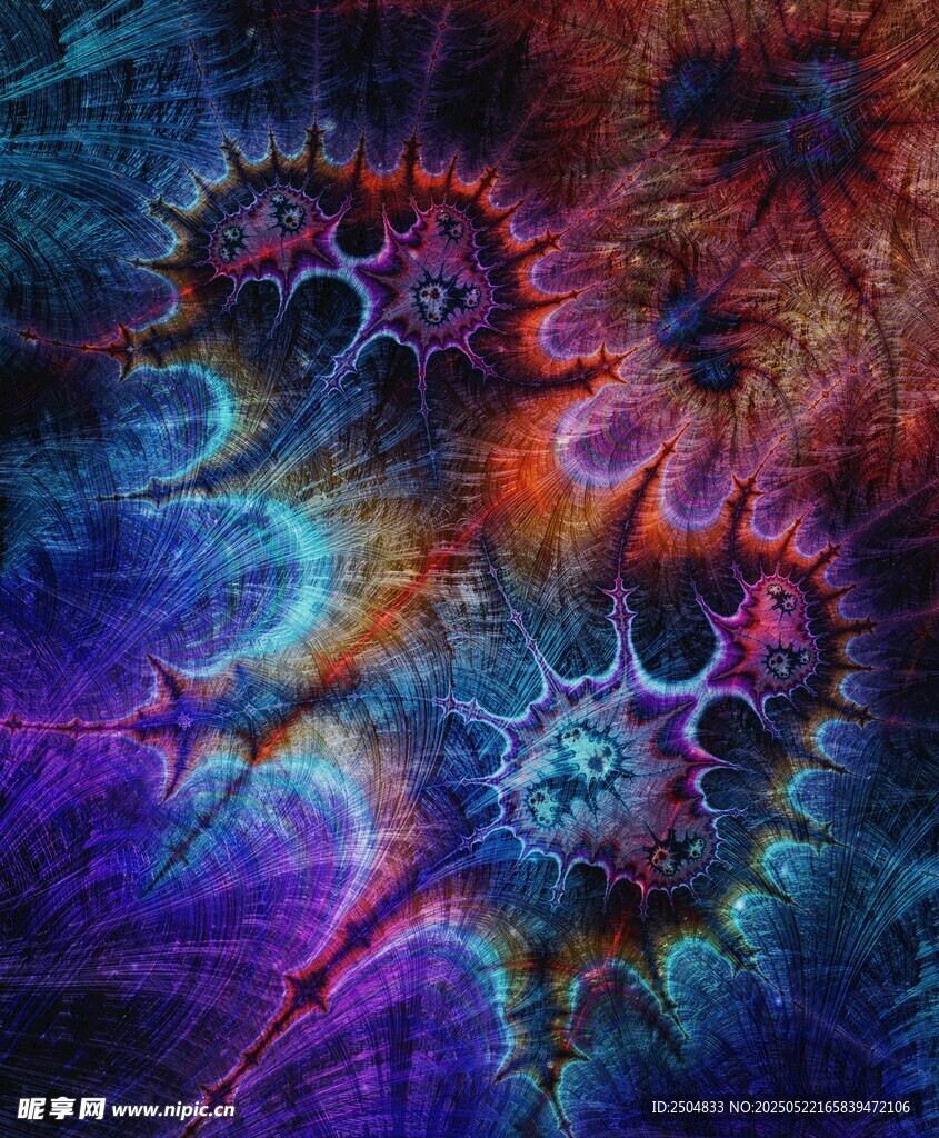 梦幻炫彩抽象艺术图案