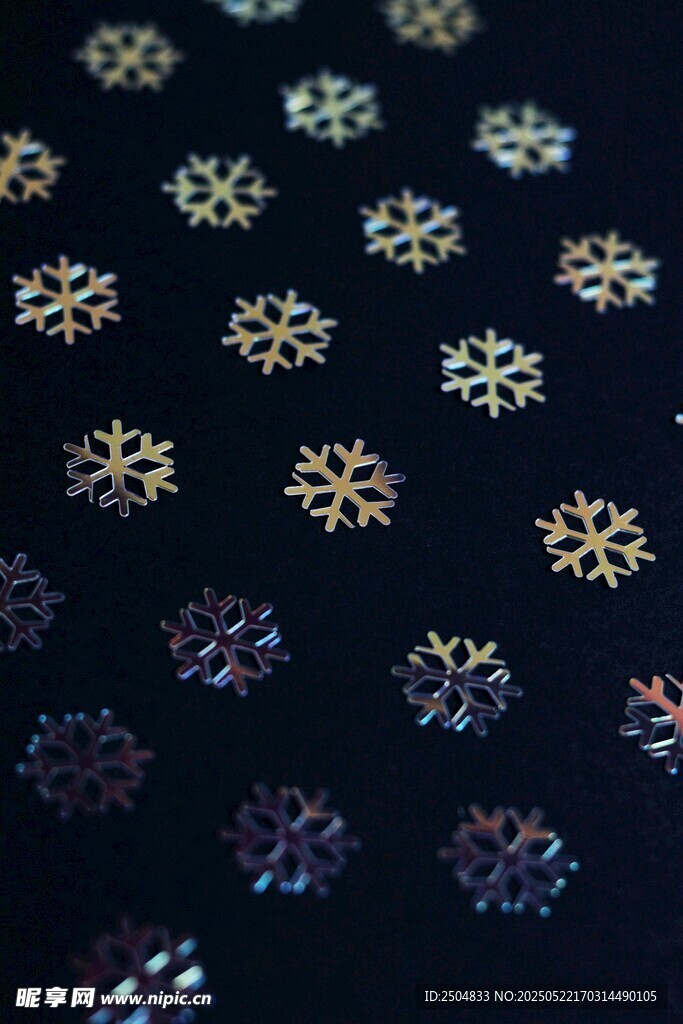 雪花图案布料纹理特写