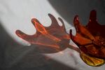 复古琥珀色玻璃果盘摆件