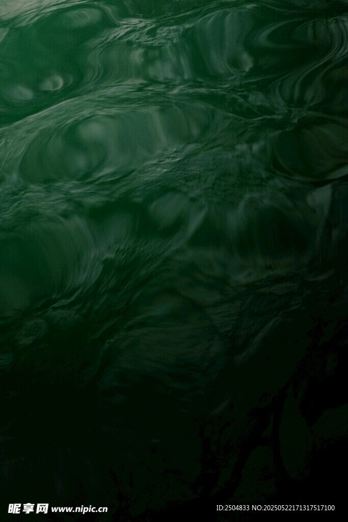 深绿色水波纹理背景图