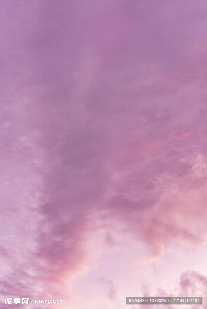 梦幻粉紫色天空美景