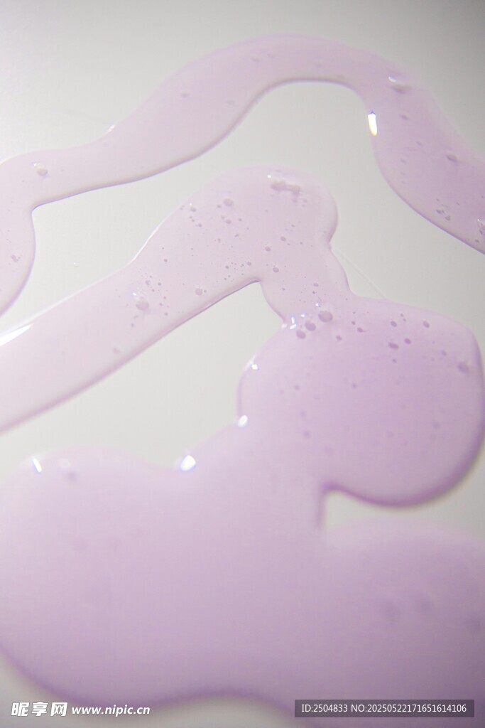 淡紫色黏液纹理特写