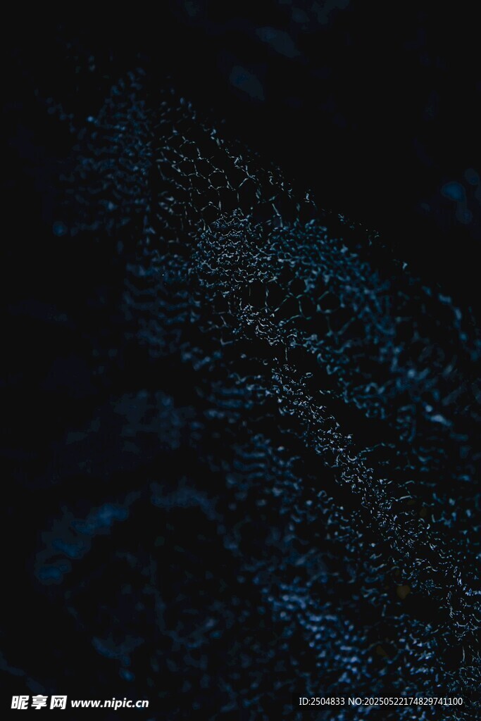 深邃蓝色粒子流动画面