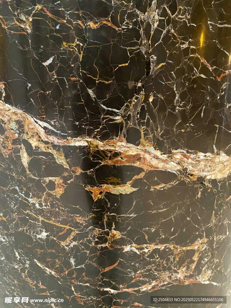 黑色大理石纹理特写