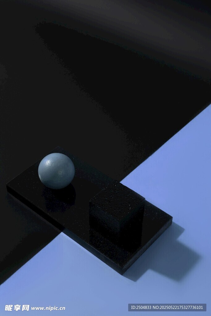 几何物体光影组合场景