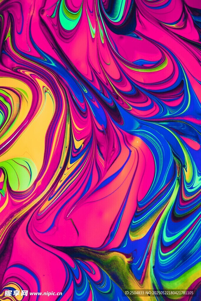 绚丽多彩流体艺术图案