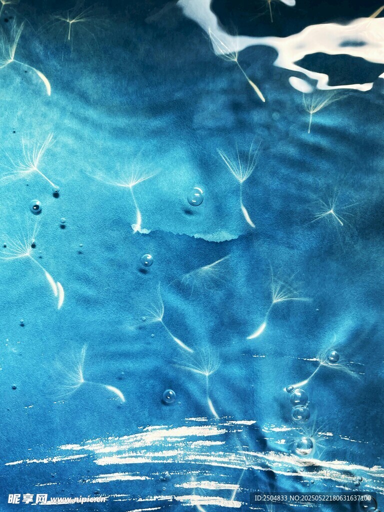 梦幻蓝色海洋艺术画面