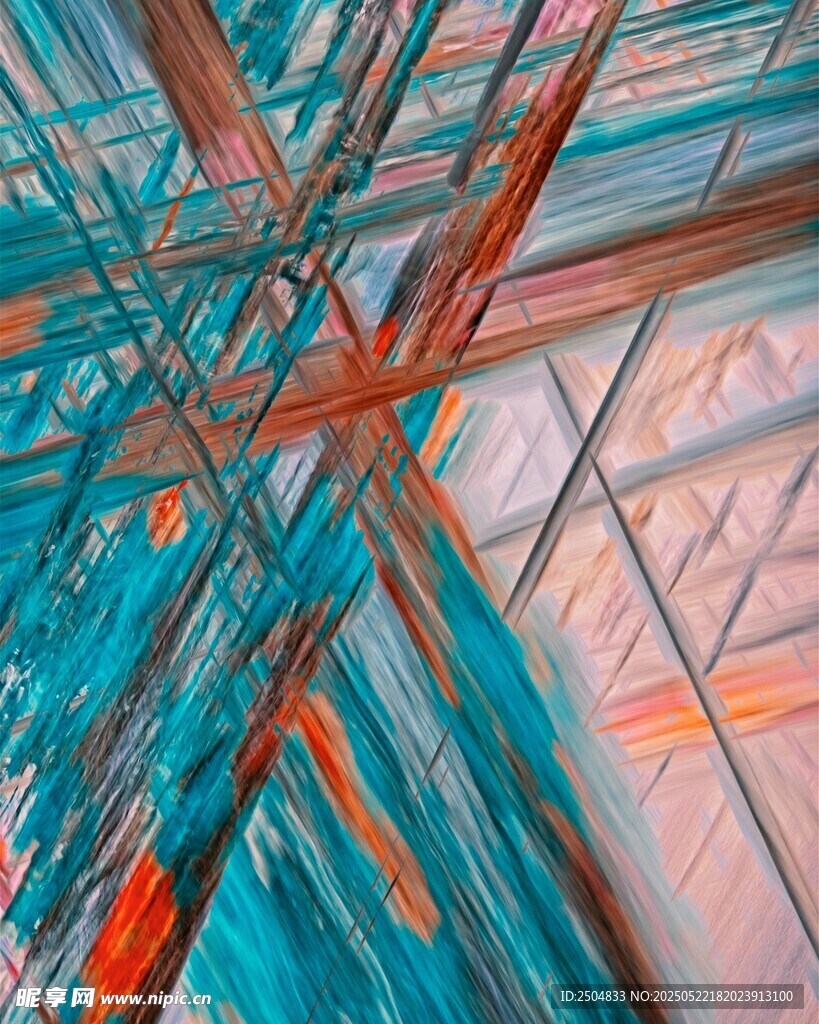 抽象几何线条建筑艺术图