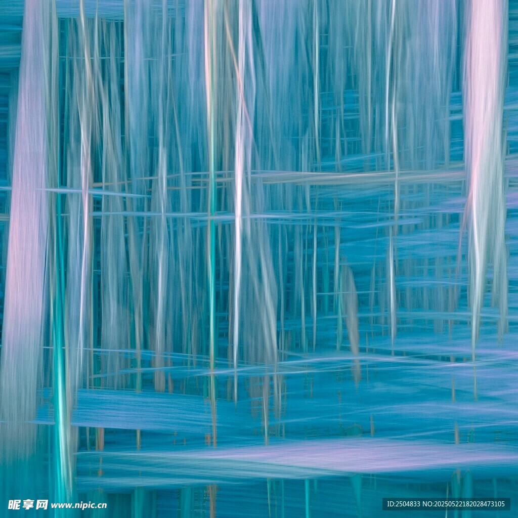 梦幻蓝紫色线条抽象画面