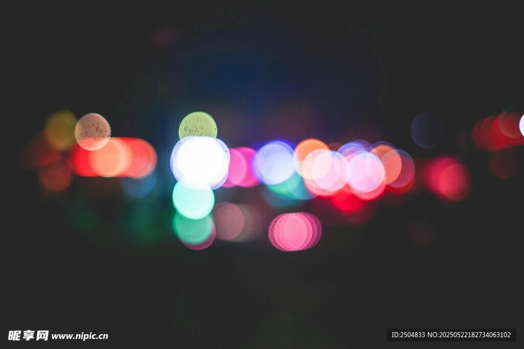 梦幻彩色光斑夜景效果