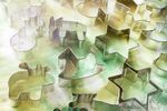 抽象绿色几何图案纹理