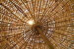 竹编穹顶内部独特景观