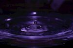 水滴落入水面的美丽瞬间