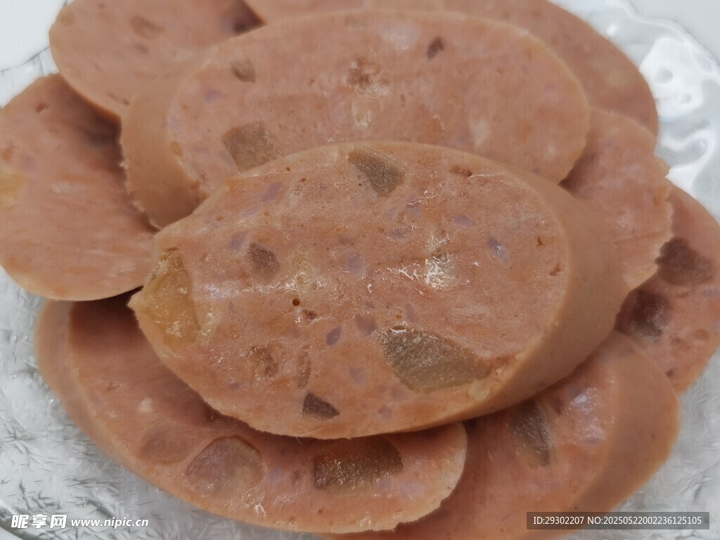 牛筋肠切片摆盘
