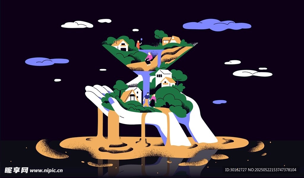 环境保护主题插画
