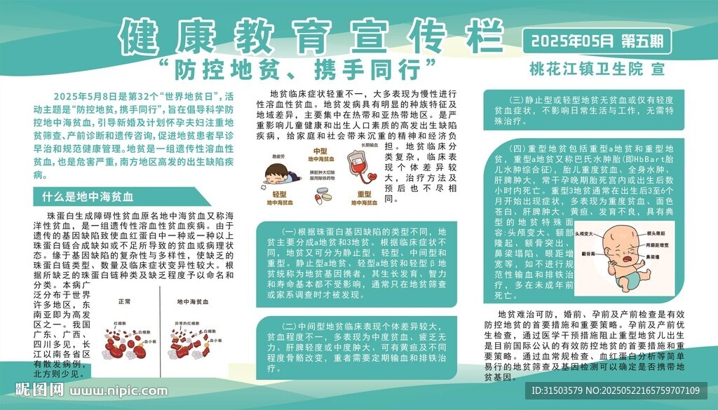健康教育宣传栏 地贫 医院 健