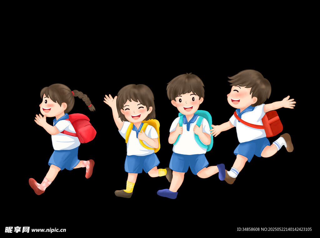 奔跑的小学生
