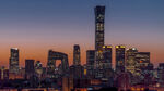 北京城市天际线璀璨夜景