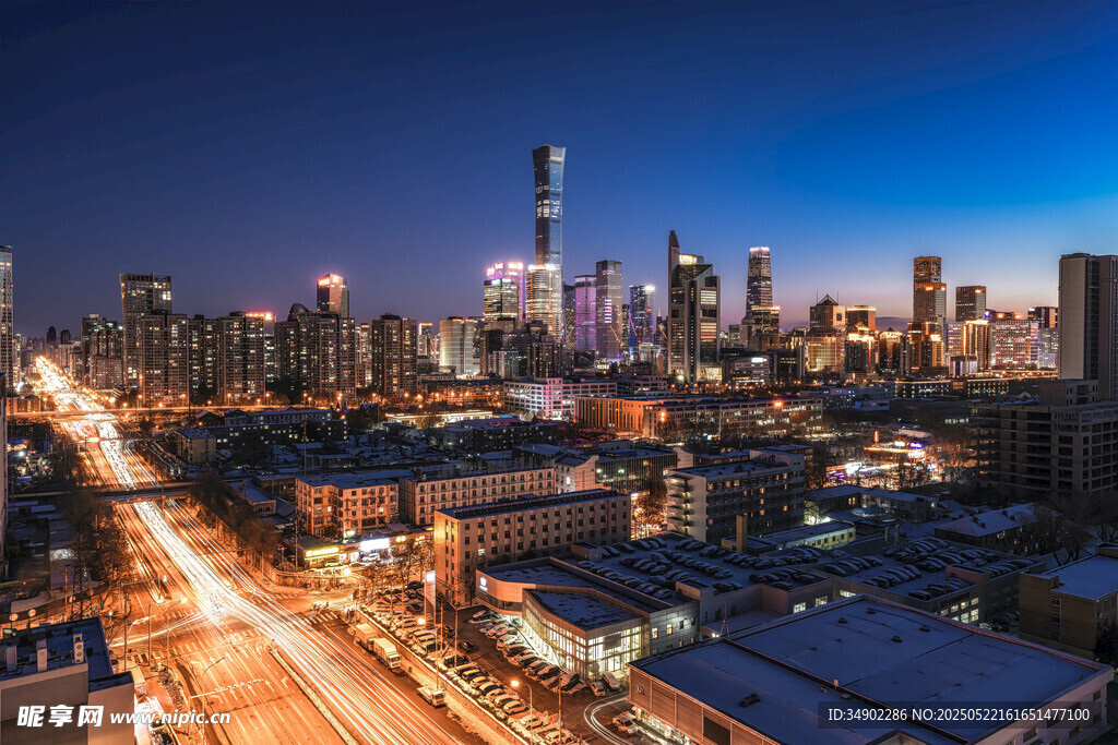 北京城市璀璨夜景