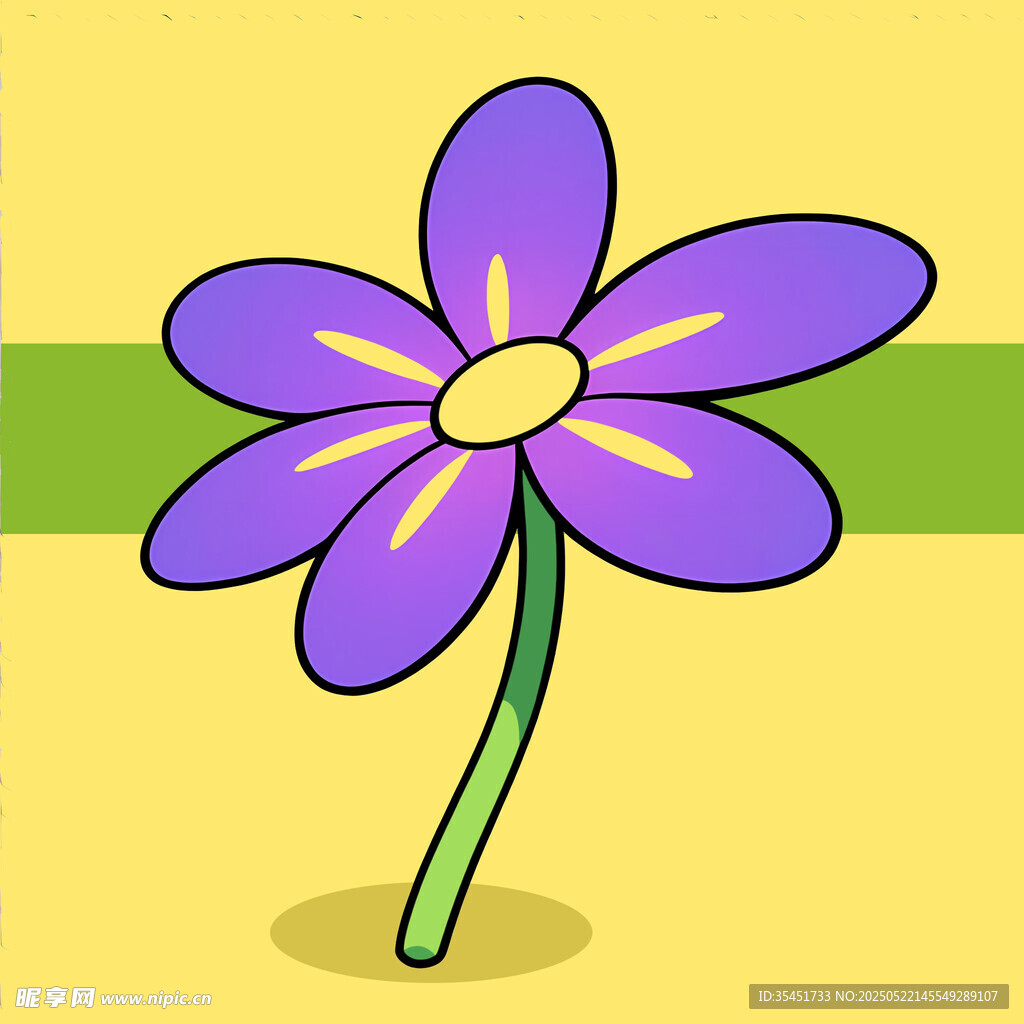 紫色小花插画
