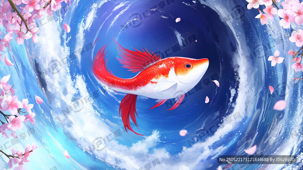 春节祝福漫画 锦鲤