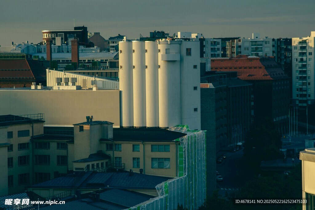 城市建筑景观俯瞰视角