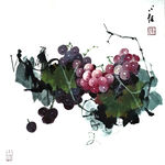 水墨葡萄