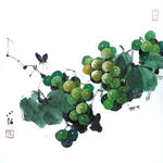 水墨葡萄