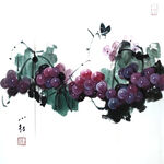 美术葡萄画