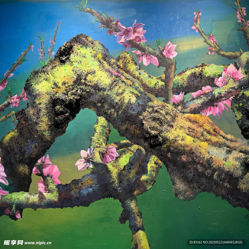 水粉桃花