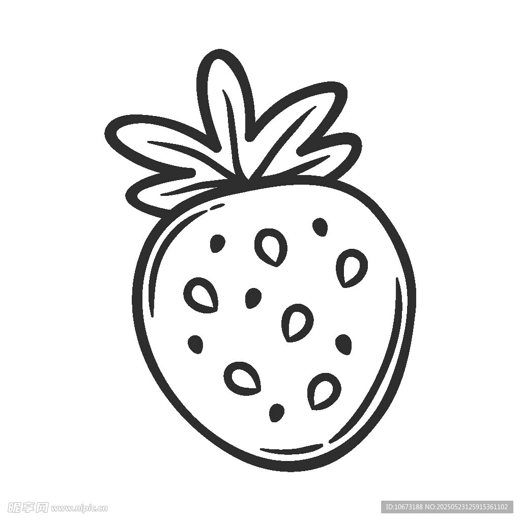 手绘草莓简笔画