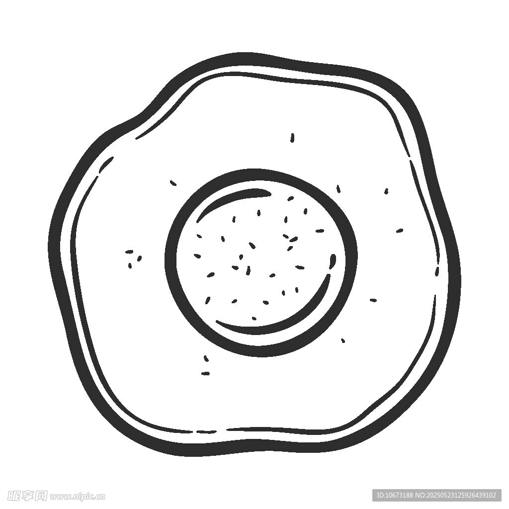 手绘煎蛋简笔画