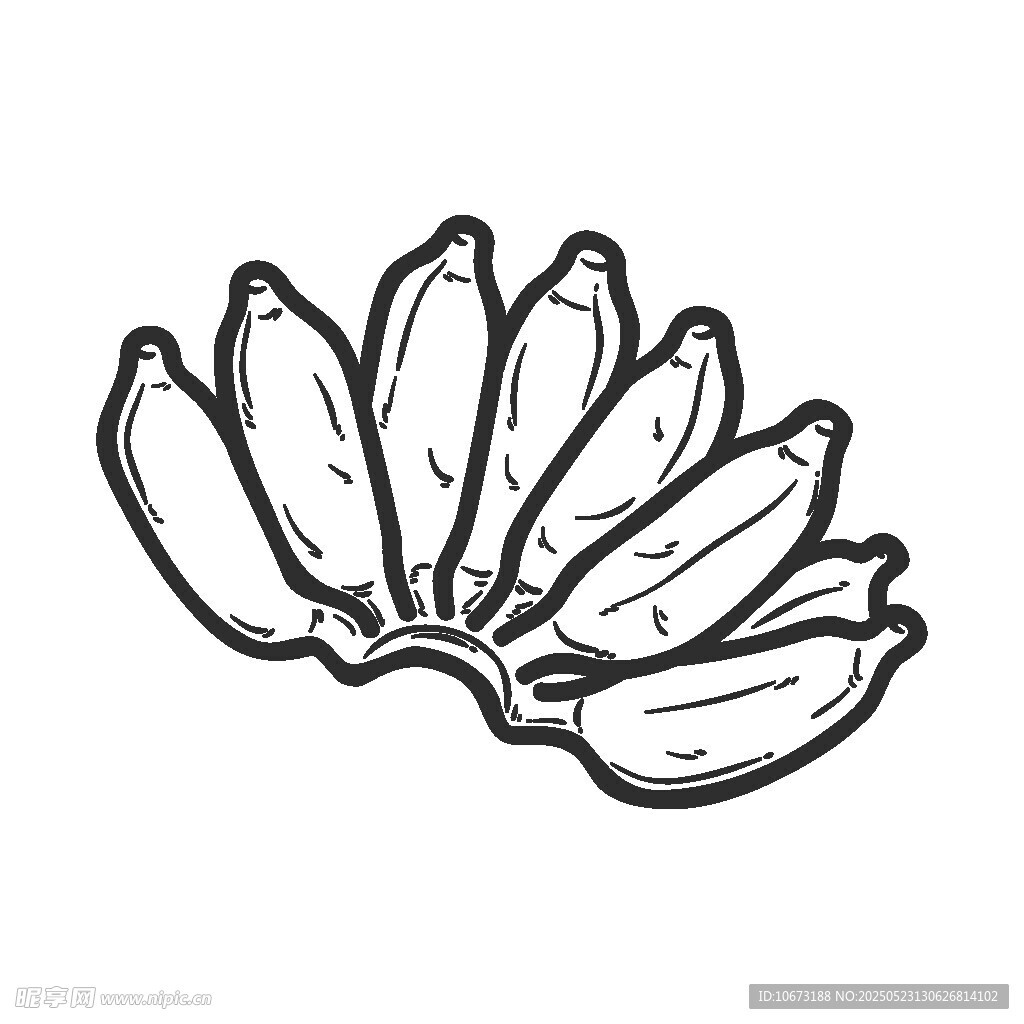 手绘香蕉串