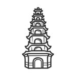 中式宝塔线条图