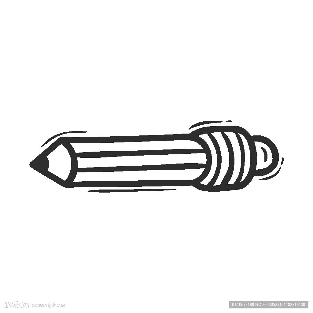 简约线条铅笔插画