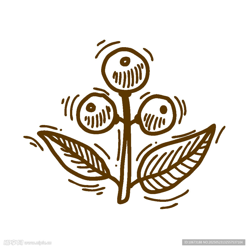 手绘植物花卉图案元素