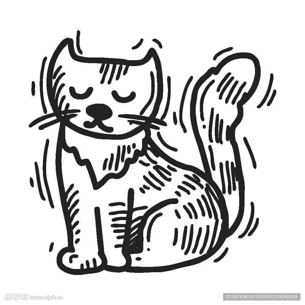 可爱猫咪简笔画形象