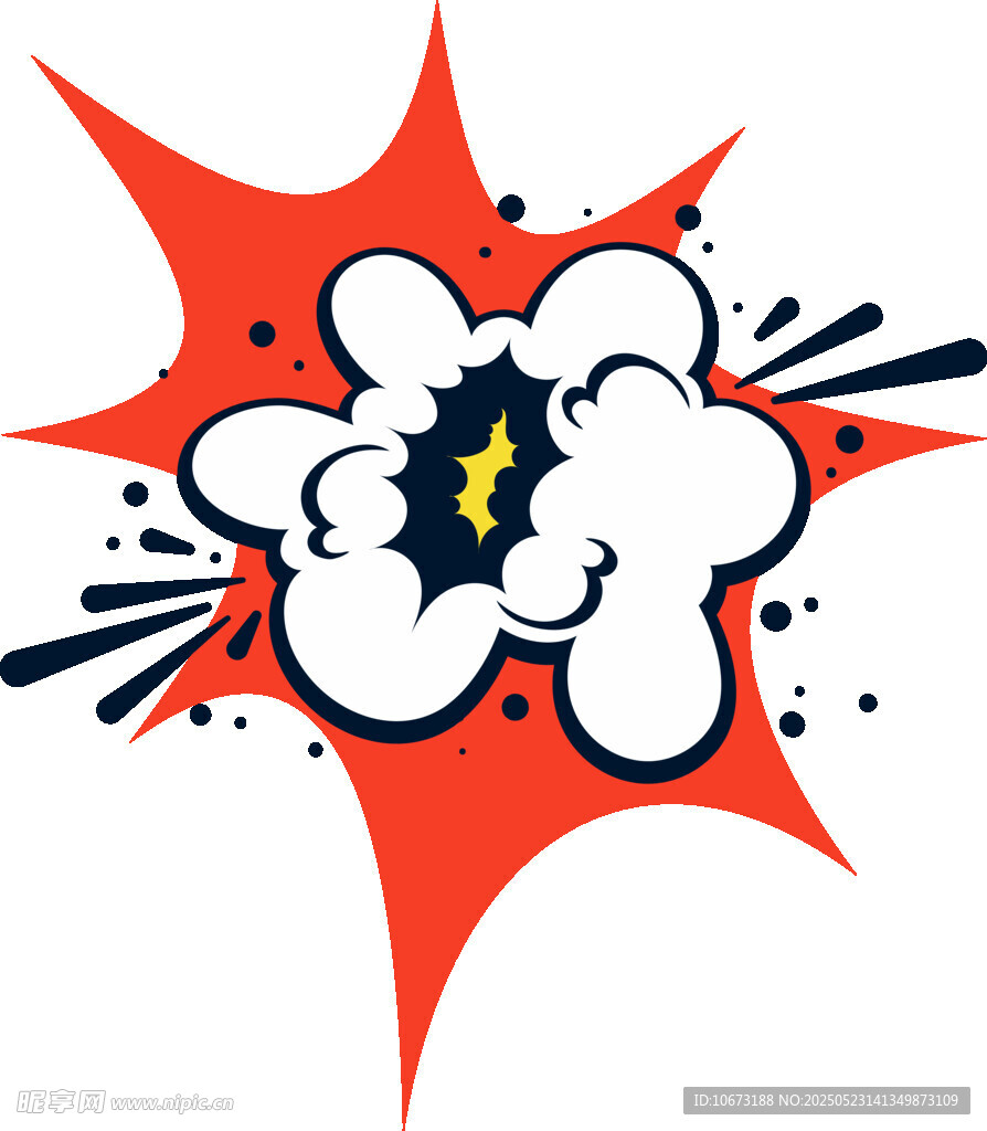 漫画风格爆炸图案