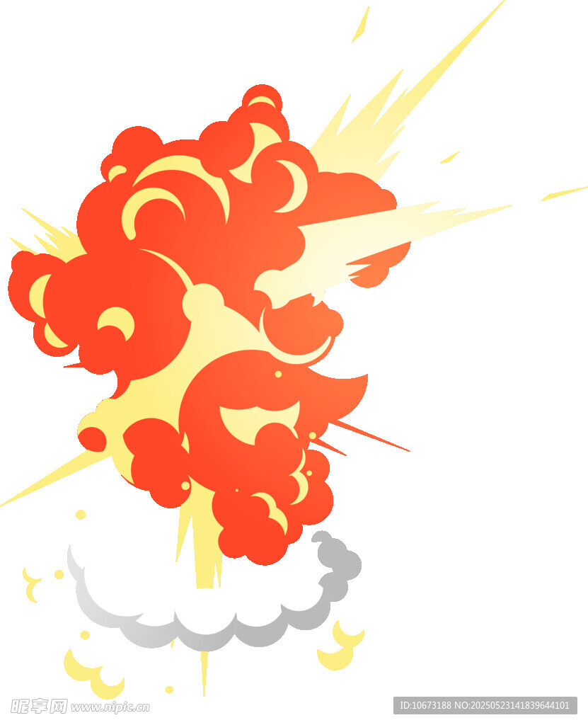 爆炸特效插画