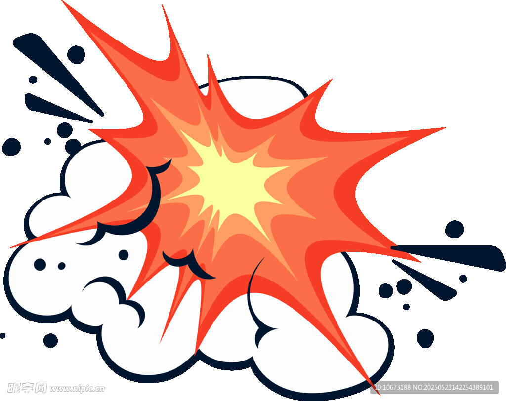 爆炸特效插画