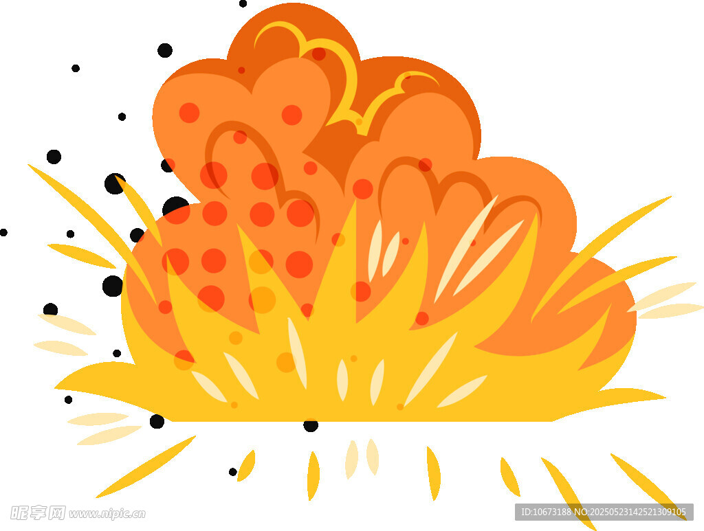 爆炸特效插画