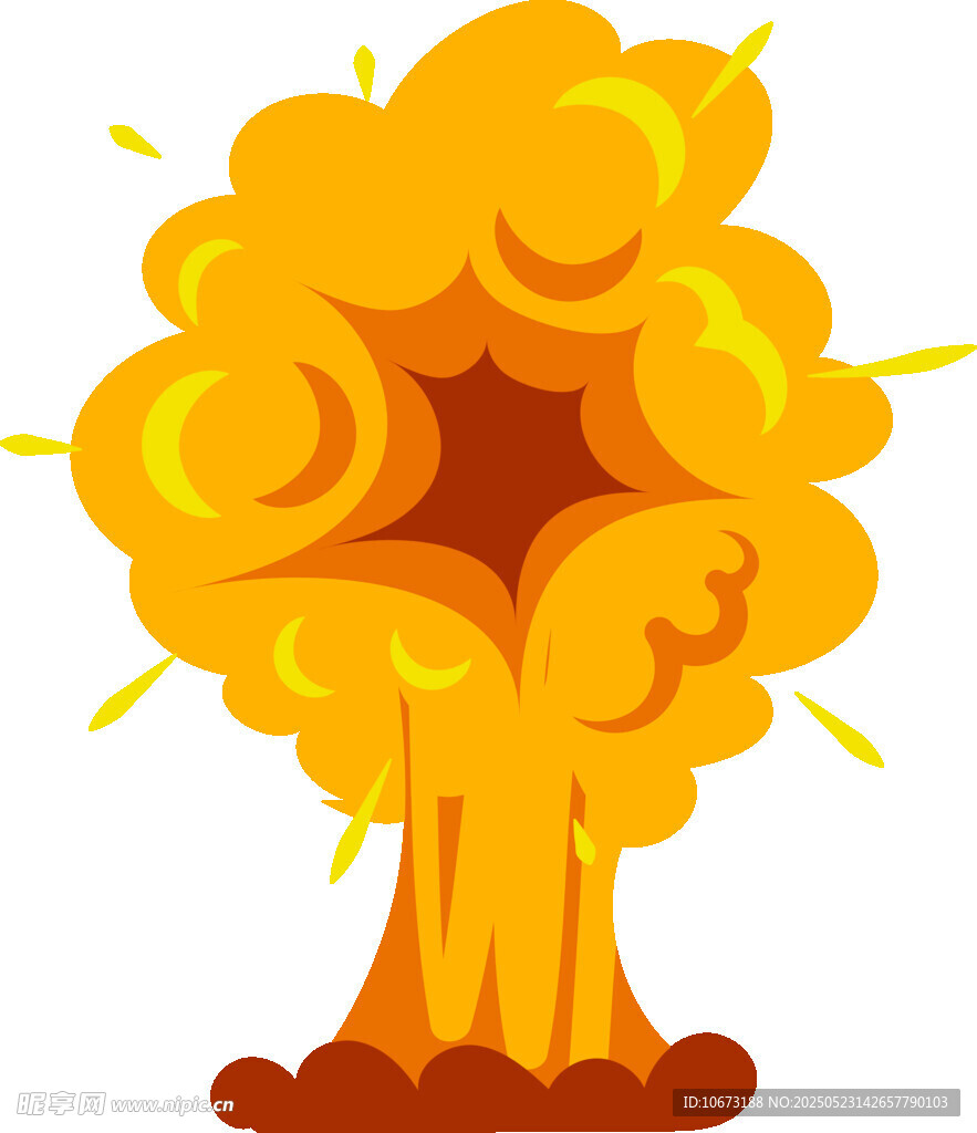卡通风格爆炸特效图