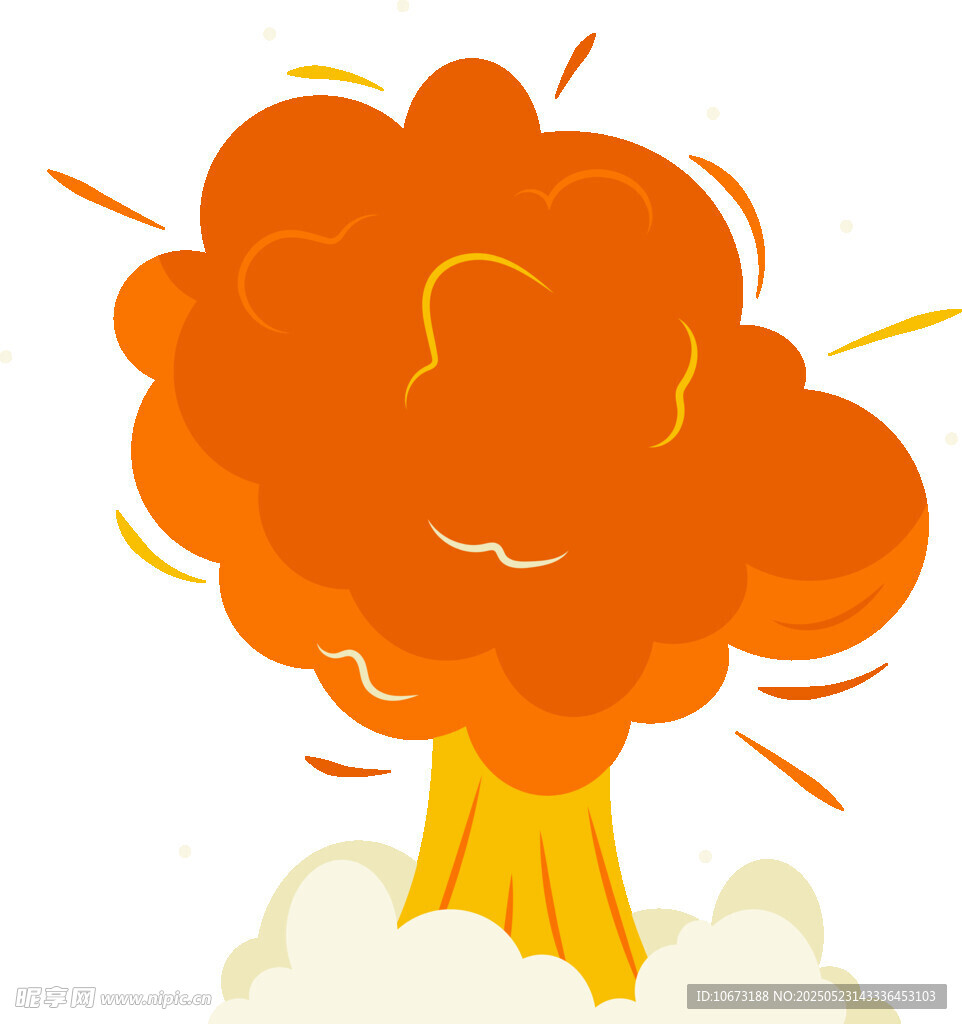 橙色爆炸云图案